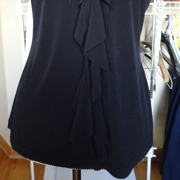 Black Blouse with ruffle - Picture 2 of 7